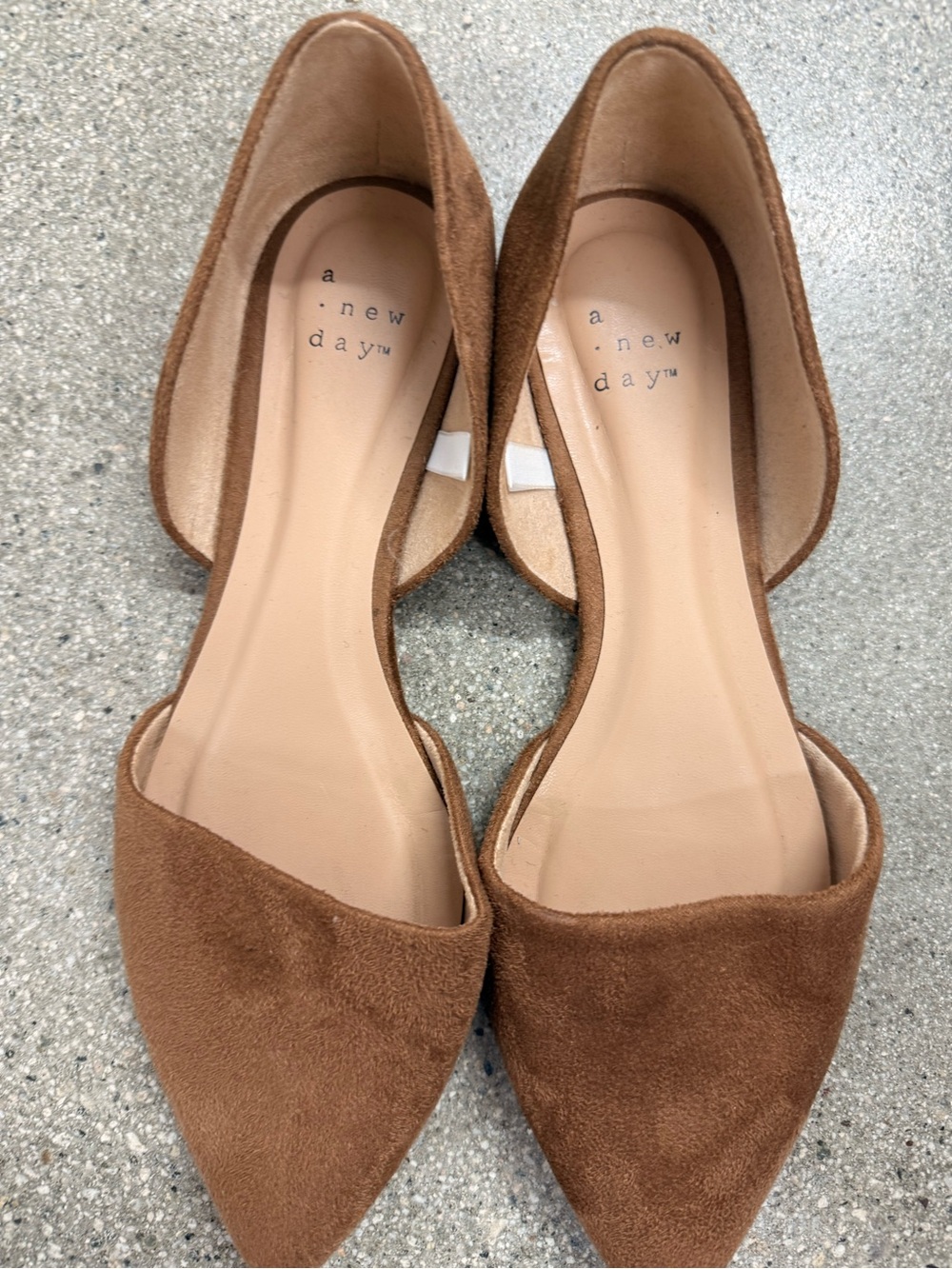 a new day Brown Pointed Toe D'Orsay Flats